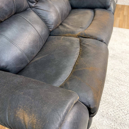 Leather Loveseat w/ Power Recliners & Headrests - Pull Up A Couch