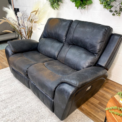 Leather Loveseat w/ Power Recliners & Headrests - Pull Up A Couch