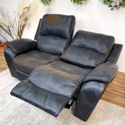 Leather Loveseat w/ Power Recliners & Headrests - Pull Up A Couch