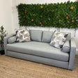 Silver light blue 88-inch MCM-style Sven sleeper sofa bed by Article, featuring sleek modern design and comfortable seating.