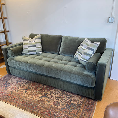 Velvet Sven Sofa Bed (Pacific Green)
