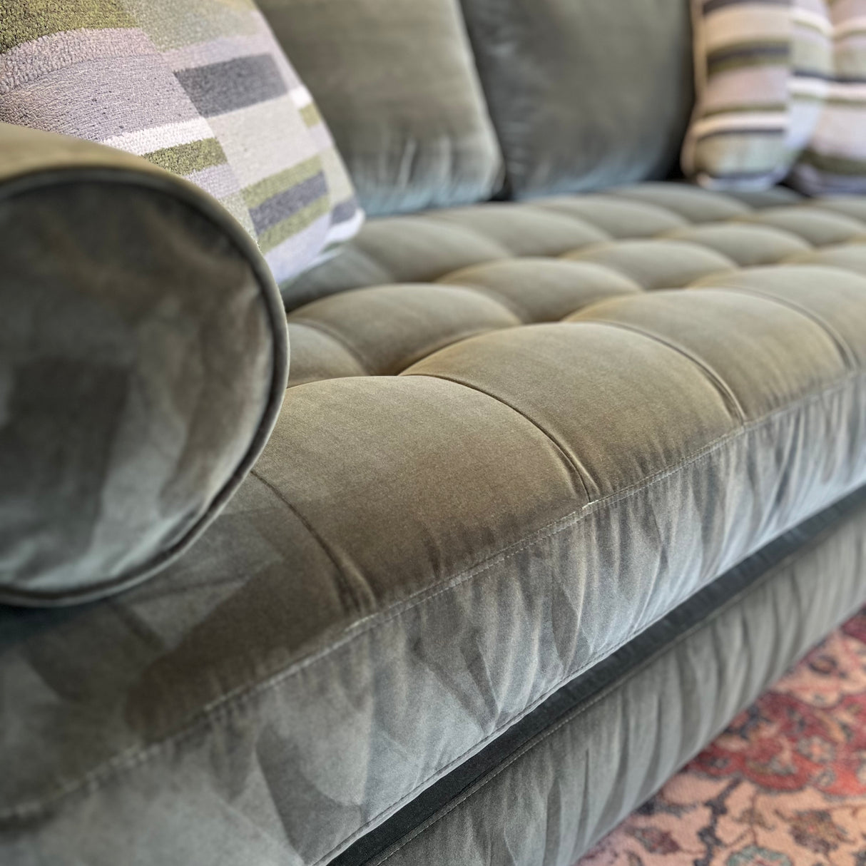 Velvet Sven sofa bed in Pacific Green by Article, showcasing its sleek sleeper design and plush velvet upholstery.