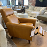 MCM recliner chair in Taos tan leather with plush cushioning and modern design, crafted by Article.