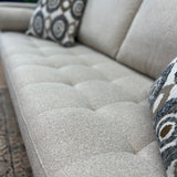 Article Sven sofa with ratine bluff fabric and matching bench cushion, featuring modern design and plush seating.