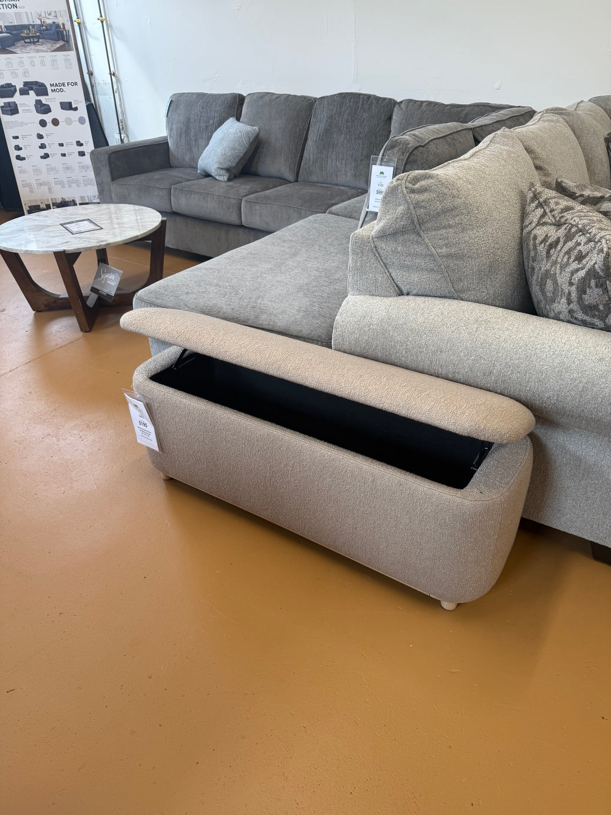 ARTICLE - Maribo Storage Ottoman (Bouclé)