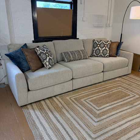 Behold Home Sequoia sectional sofa with three sections, featuring plush cushions and modern design in a cozy living room setting.