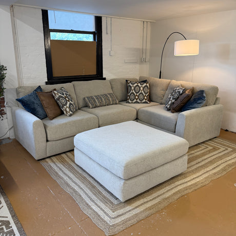 Behold Home Sequoia Corner Sectional 4-piece sofa set with plush cushions and modern design in a cozy living room setting.