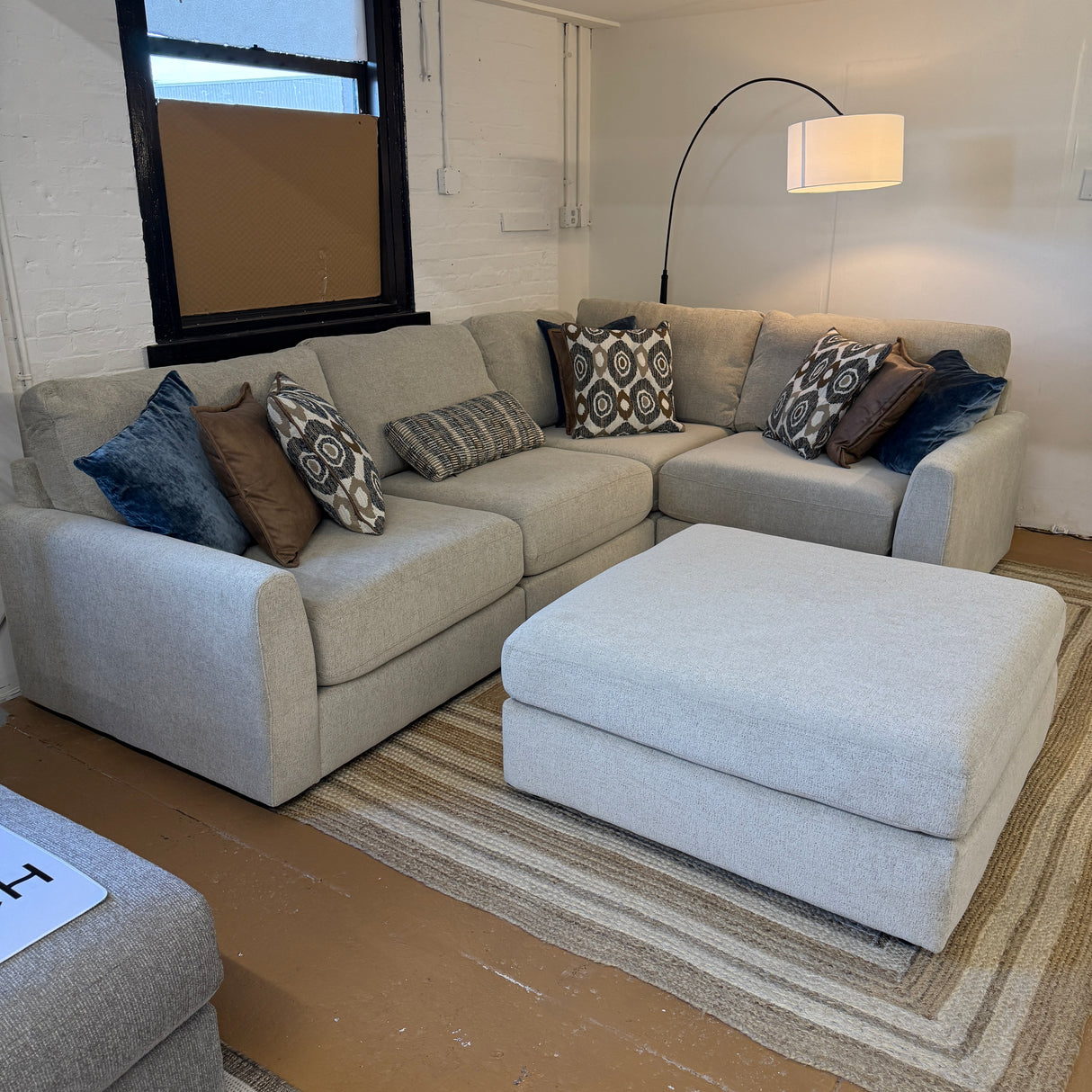 Behold Home Sequoia corner sectional with four sections, featuring plush cushions and modern design for cozy living room seating.