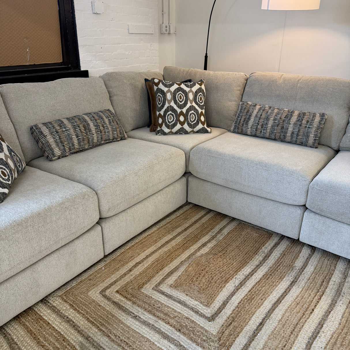 Behold Home Sequoia Corner Sectional 5-piece sofa set shown with plush cushions and modern design, perfect for living room seating.