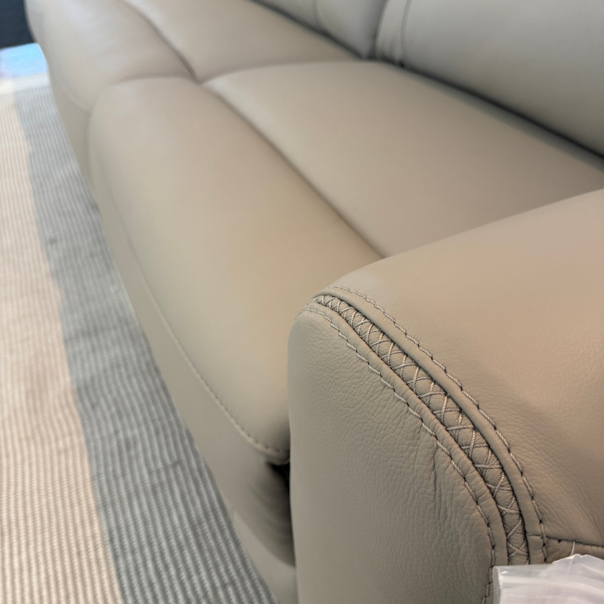 Ashley Furniture Salerno Power Reclining Sofa, 3-piece set, featuring plush cushions and reclining seats in a modern design.