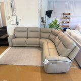 Ashley Furniture Salerno Power Reclining Sectional, 5-piece fabric sectional sofa with reclining features and plush cushions.
