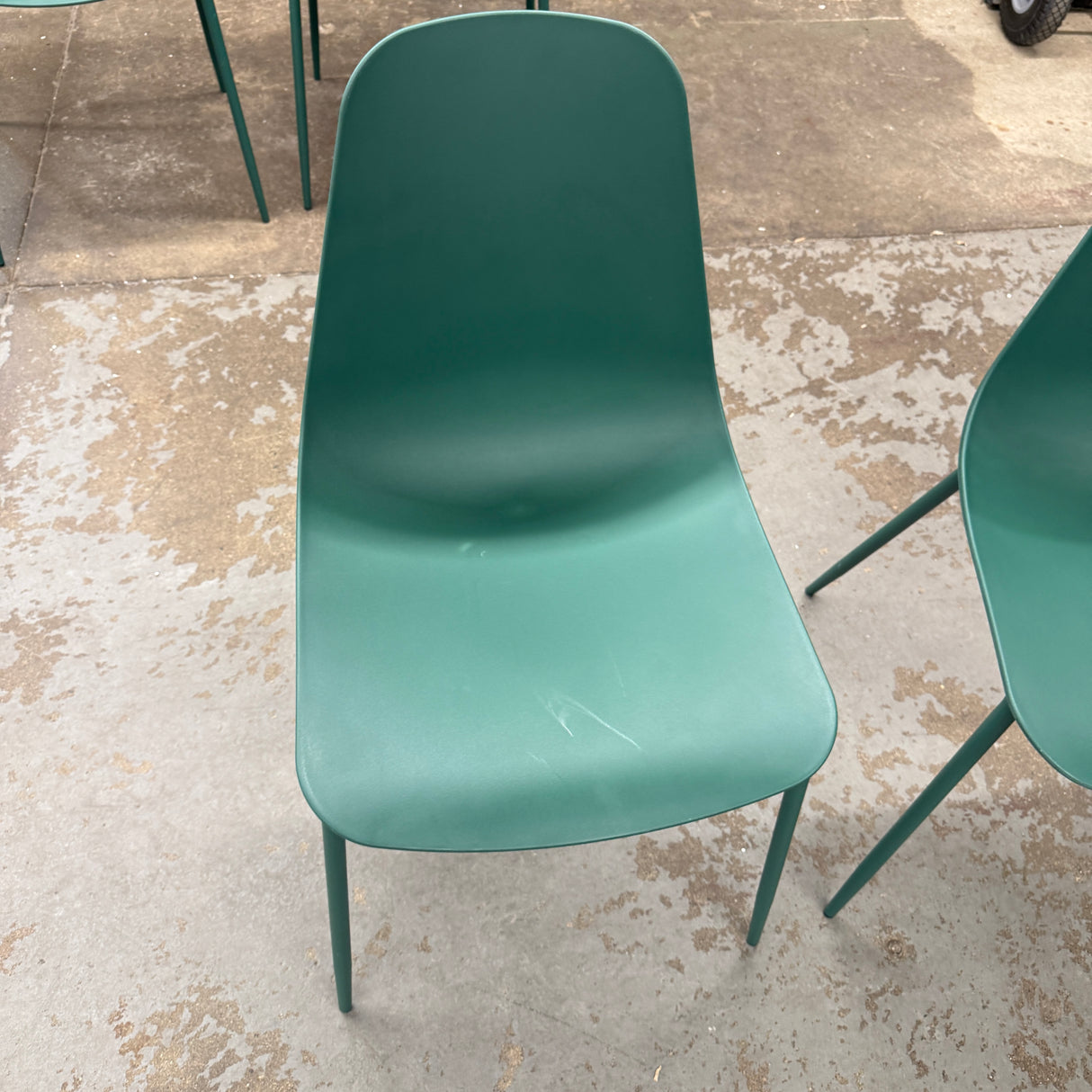 MCM-Style Dining Chair (Woodland Green)