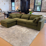 Serenity Cloud Sectional w/Storage Ottoman (4pc)