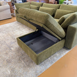 Serenity Cloud Sectional w/Storage Ottoman (4pc)