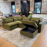 Serenity Cloud Sectional w/Storage Ottoman (5pc)