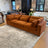 Pull Up A Couch Serenity Cloud sectional sofa, three-piece fabric sectional with plush cushions and modern design sitting in a living room.
