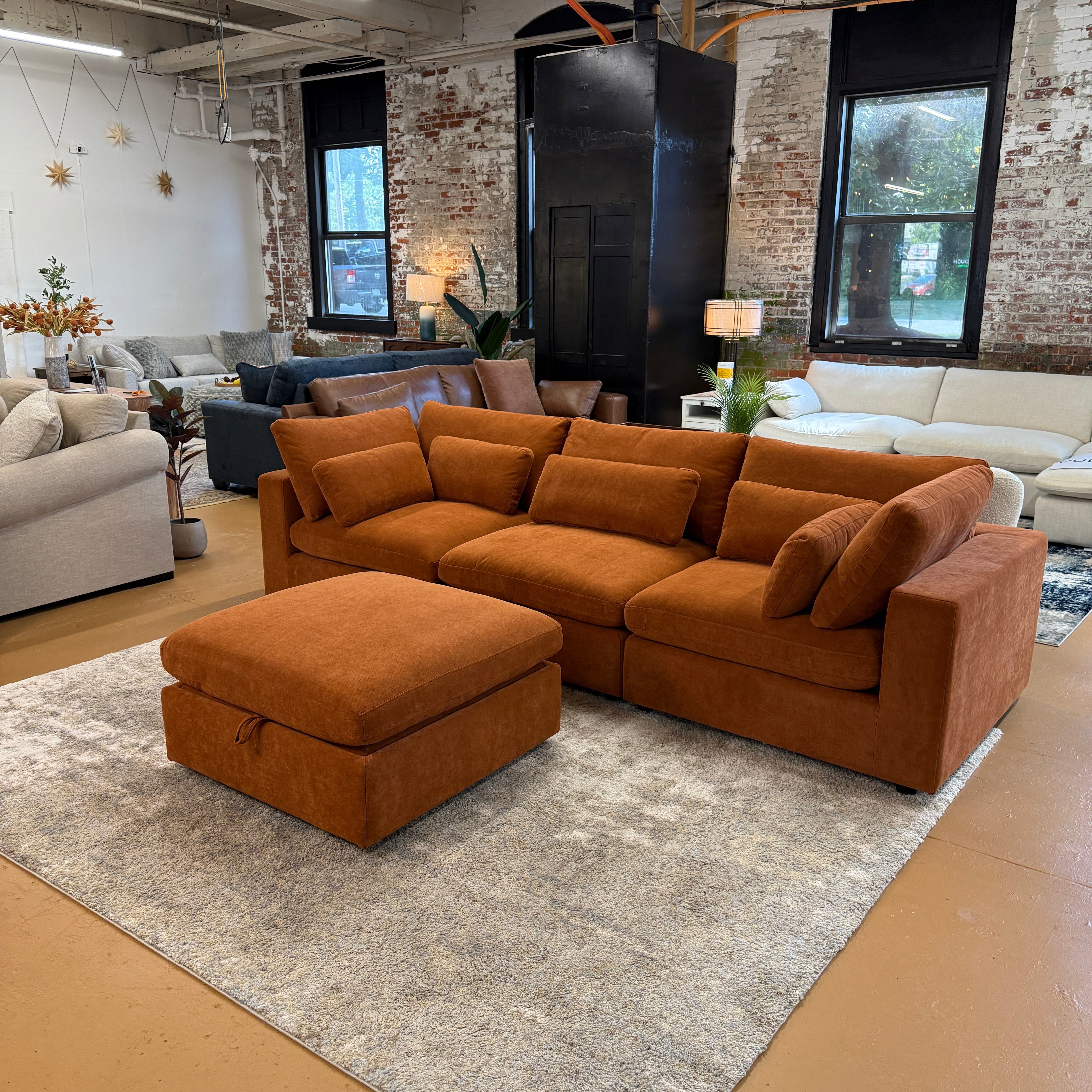 Serenity Cloud Sectional w/Storage Ottoman (4pc) – Pull Up A Couch