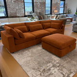Serenity Cloud Sectional w/Storage Ottoman (4pc)