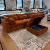 Serenity Cloud Sectional w/Storage Ottoman (4pc)