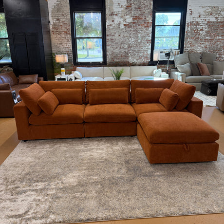 Serenity Cloud Sectional w/Storage Ottoman (4pc)