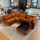 Serenity Cloud Sectional w/Storage Ottoman (5pc)