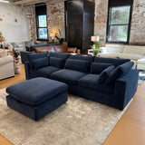 Serenity Cloud Sectional w/Storage Ottoman (4pc)