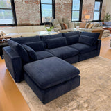 Serenity Cloud Sectional w/Storage Ottoman (4pc)