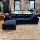 Serenity Cloud Sectional w/Storage Ottoman (4pc)