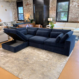 Serenity Cloud Sectional w/Storage Ottoman (4pc)