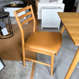 ARTICLE - Wosla Leather Dining Chair - Oak and Taos Tan