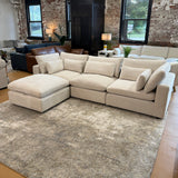Serenity Cloud Sectional w/Storage Ottoman (4pc)