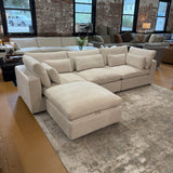 Serenity Cloud Sectional w/Storage Ottoman (4pc)
