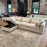 Serenity Cloud Sectional w/Storage Ottoman (4pc)