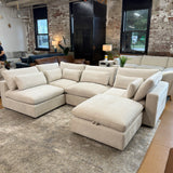 Serenity Cloud Sectional w/Storage Ottoman (5pc)