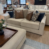 Behold Home Sequoia sectional sofa with two sections, featuring plush cushions and modern design in a cozy living room setting.