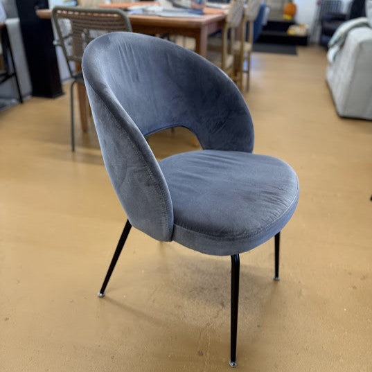 ARTICLE - Kapp Velvet Dining Chair - Plush Pacific Charcoal