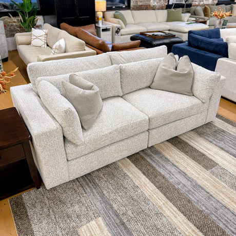 Alpine 2-piece sectional sofa by Ashley Furniture with plush cushions and modern design, shown in a cozy living room setting.