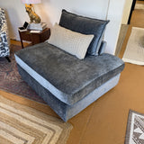 Fusion Barrington armless right-facing chaise chair with plush upholstery and sleek design, perfect for modern living spaces.