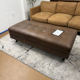 ARTICLE - Sven 56" Tufted Leather Bench - Charme Chocolat