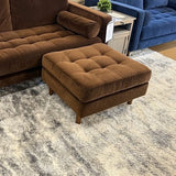 ARTICLE - Sven 30" Velvet Ottoman - Plush Pacific Brown