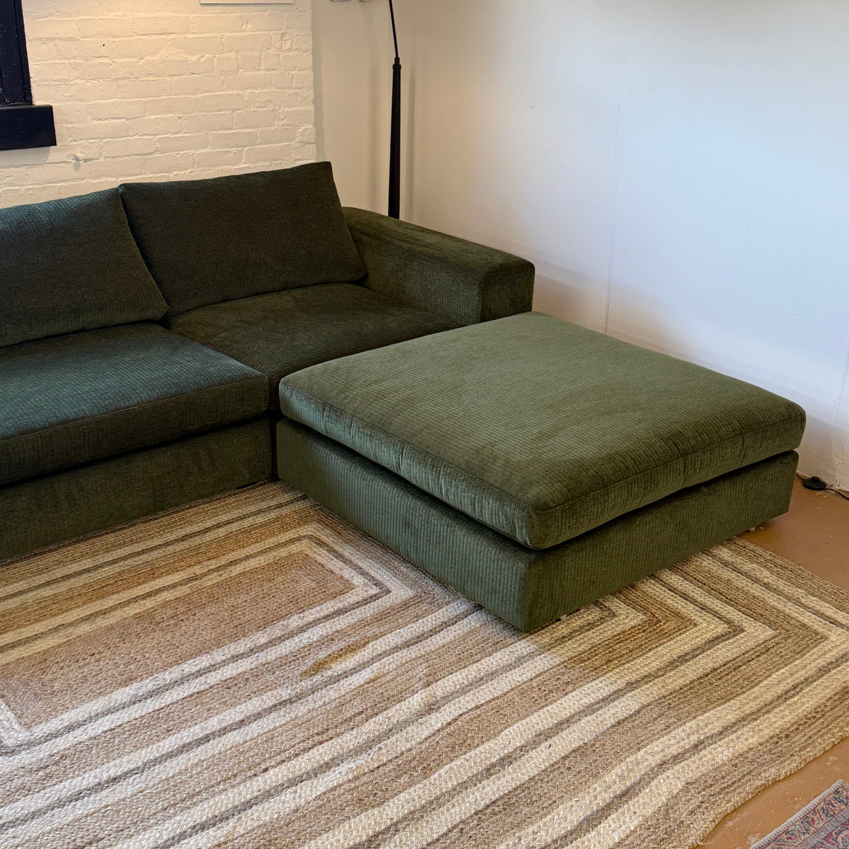 4pc Modular Sectional w/ Ottoman (Cypress Green)