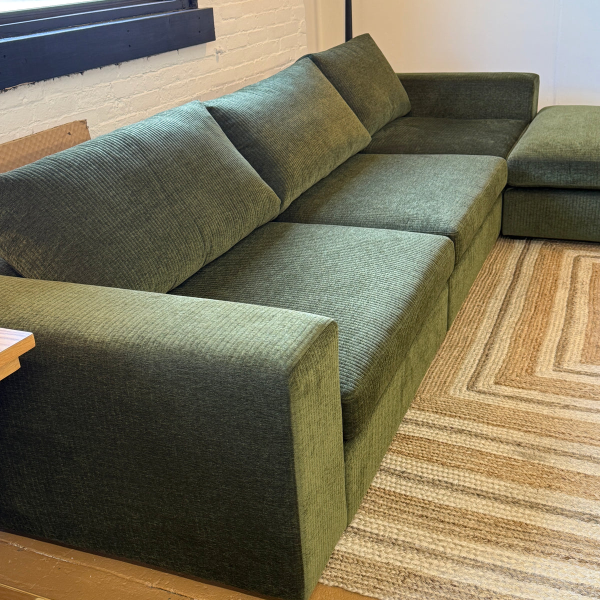 4pc Modular Sectional w/ Ottoman (Cypress Green)