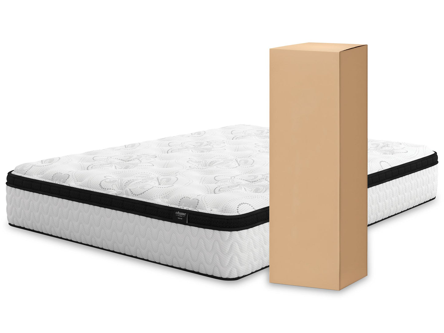 Chime 12 Inch Hybrid 2-Piece Mattress Set - Pull Up A Couch