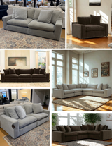 Ashley Furniture Nova Cloud sofa back view, showing plush cushions and modern design of the Nova Cloud sofa.