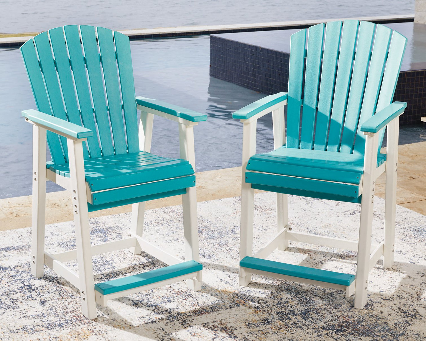 Eisely Outdoor Counter Height Bar Stool (Set of 2) - Pull Up A Couch