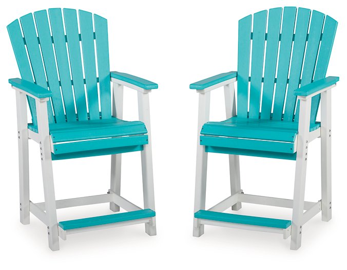 Eisely Outdoor Counter Height Bar Stool (Set of 2) - Pull Up A Couch