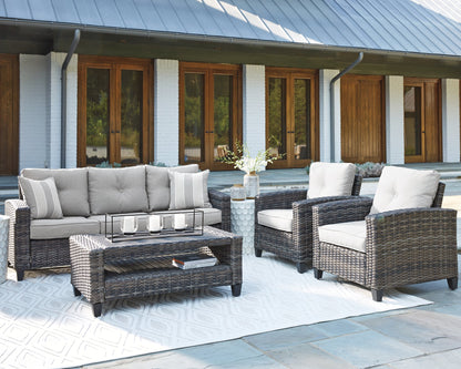 Cloverbrooke 4-Piece Outdoor Conversation Set - Pull Up A Couch