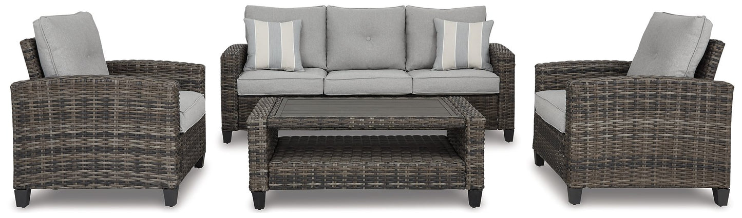 Cloverbrooke 4-Piece Outdoor Conversation Set - Pull Up A Couch