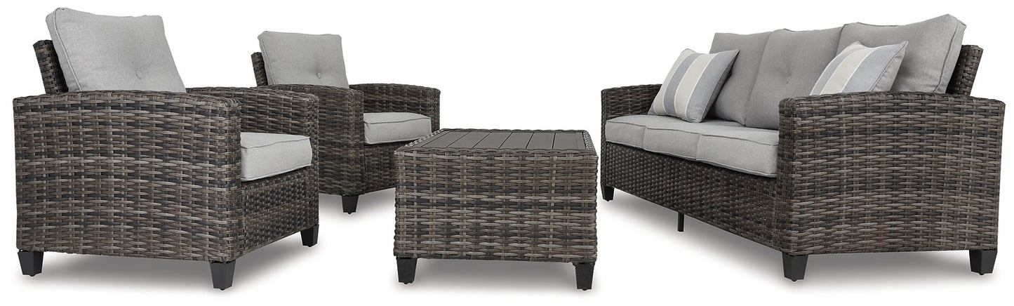 Cloverbrooke 4-Piece Outdoor Conversation Set - Pull Up A Couch