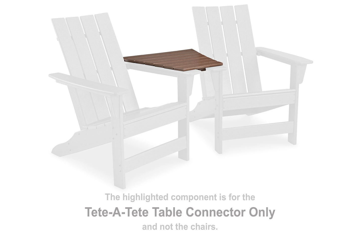 Emmeline 2 Adirondack Chairs with Tete-A-Tete Table Connector - Pull Up A Couch